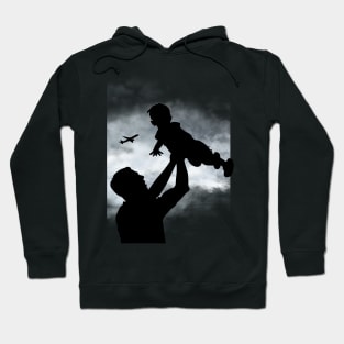 Father and son silhouette Hoodie